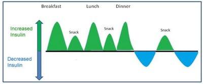 insulin release meals chart